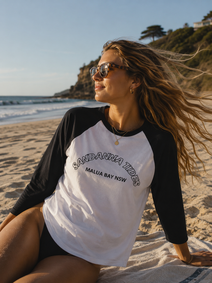 Sandanna Tides 3/4 sleeve raglan shirt