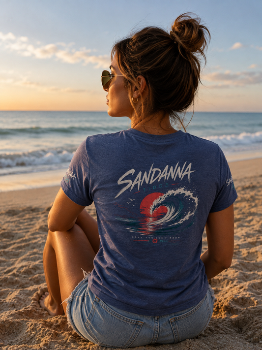 Sandanna Tides Soft Tri-blend fabric Short sleeve t-shirt