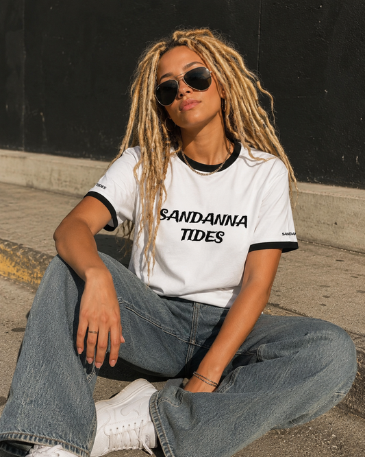 Sandanna Tides Unisex ringer t-shirt
