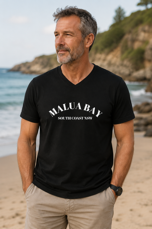 Malua Bay Short Sleeve V-Neck T-Shirt