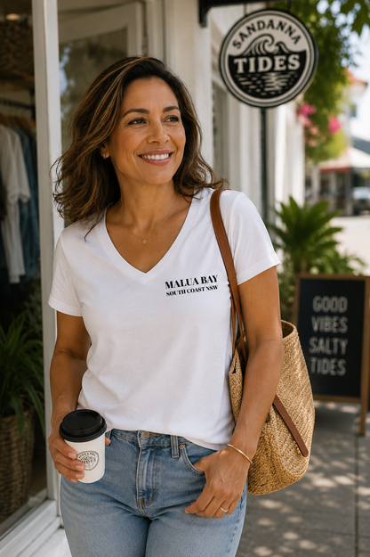 Malua Bay relaxed v-neck t-shirt